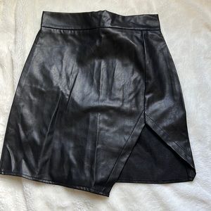 Faux Leather Skirt